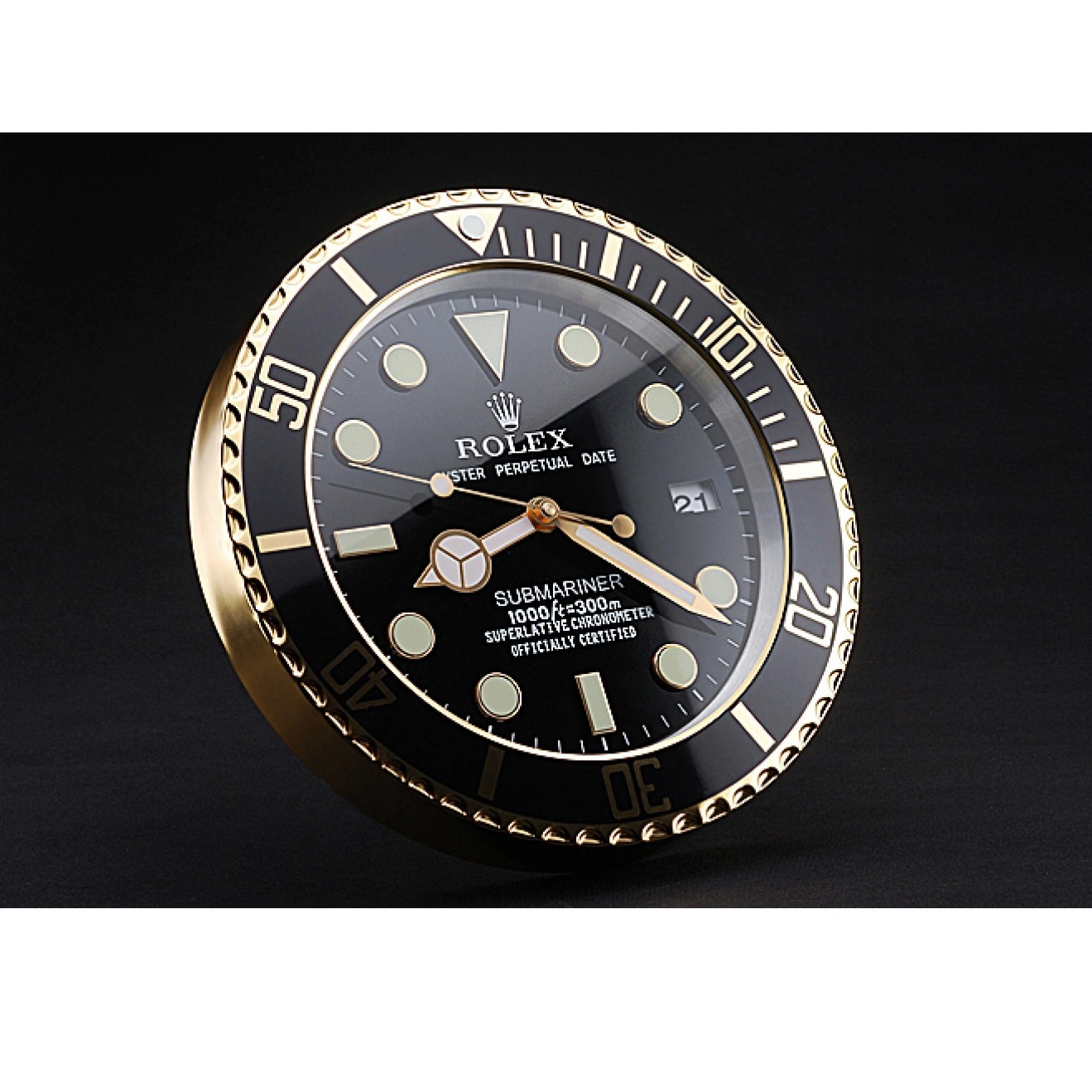Good copy rolex watches Rolex Black-Gold 622476 Submariner Wall Clock 0519